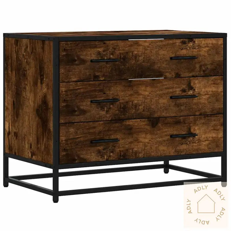 Kommode Røkt Eik 70X41X56 Cm Konstruert Tre