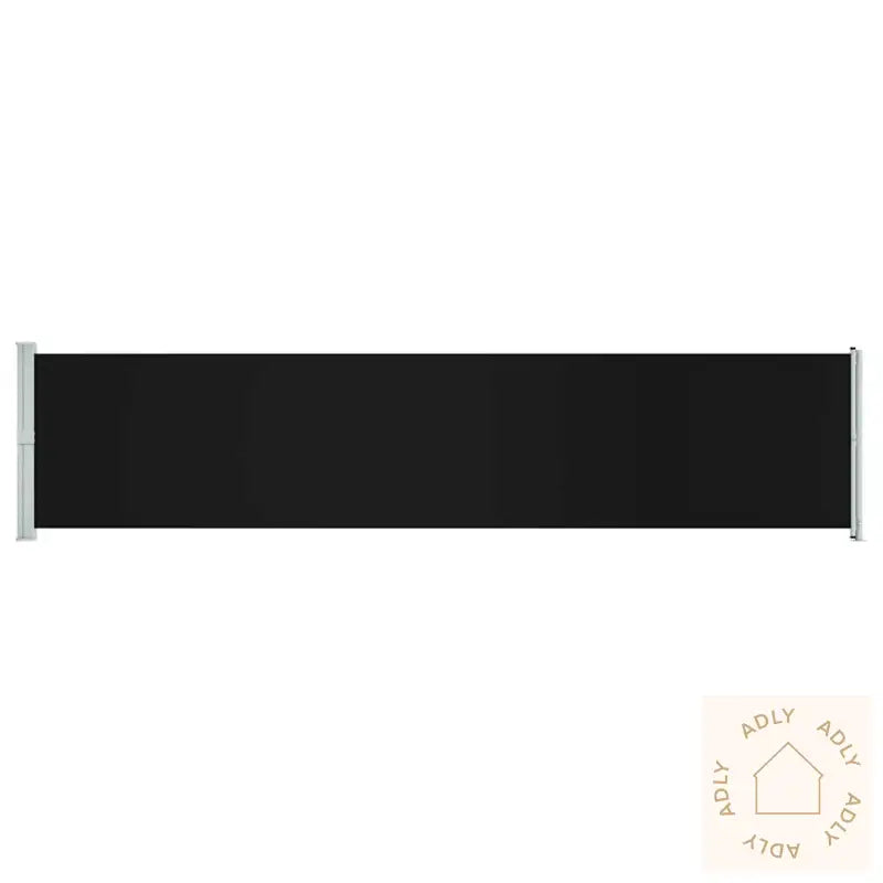 Uttrekkbar Sidemarkise 140X600 Cm Svart