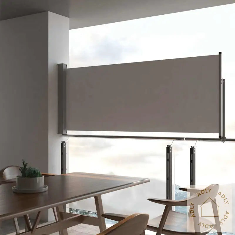 Uttrekkbar Sidemarkise 100 X 300 Cm Grå