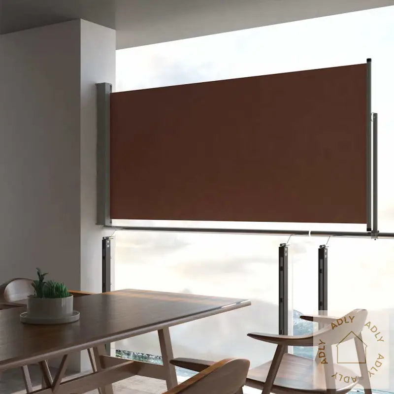 Uttrekkbar Sidemarkise 120X300 Cm Brun