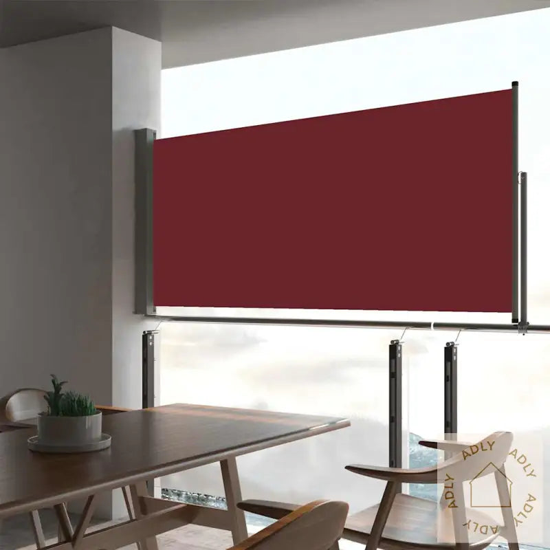 Uttrekkbar Sidemarkise 60X300 Cm Rød