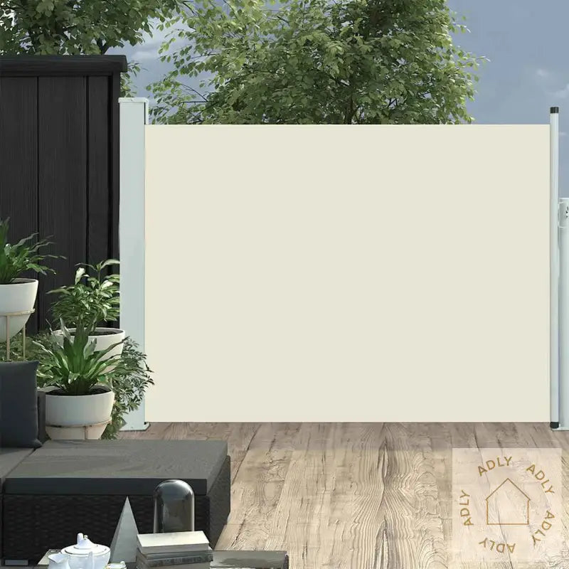Uttrekkbar Sidemarkise 100X500 Cm Kremhvit
