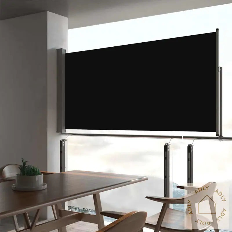 Uttrekkbar Sidemarkise 80X300 Cm Svart