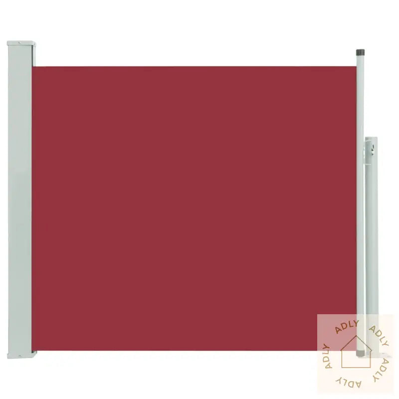 Uttrekkbar Sidemarkise 100X300 Cm Rød
