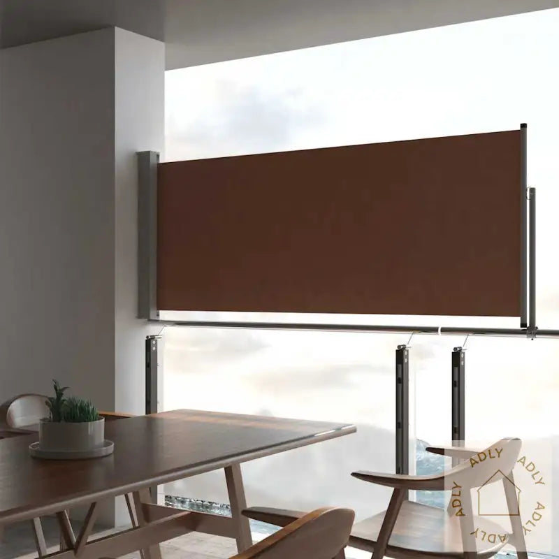 Uttrekkbar Sidemarkise 100X300 Cm Brun