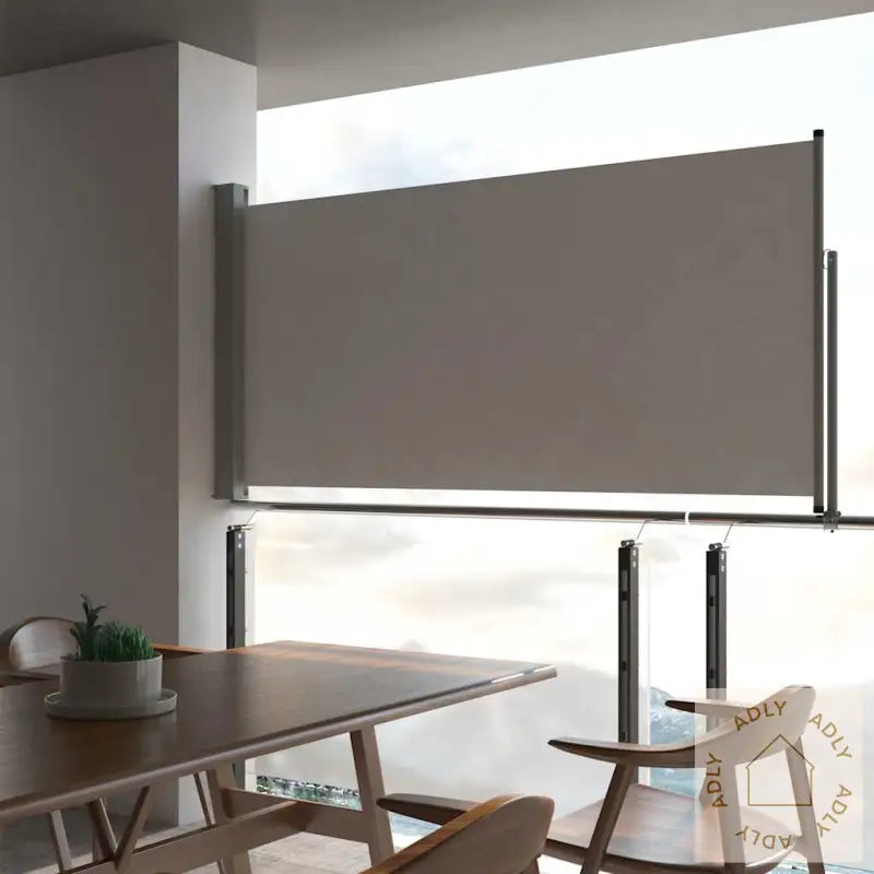 Uttrekkbar Sidemarkise 120 X 300 Cm Grå