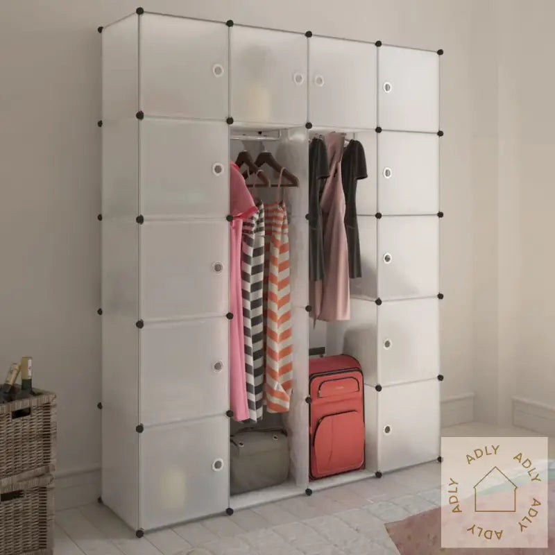 Modulært Skap Med 14 Deler, Hvit 37 X 146 X 180,5 Cm