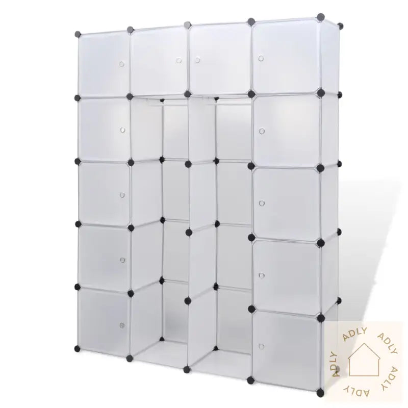 Modulært Skap Med 14 Deler, Hvit 37 X 146 X 180,5 Cm