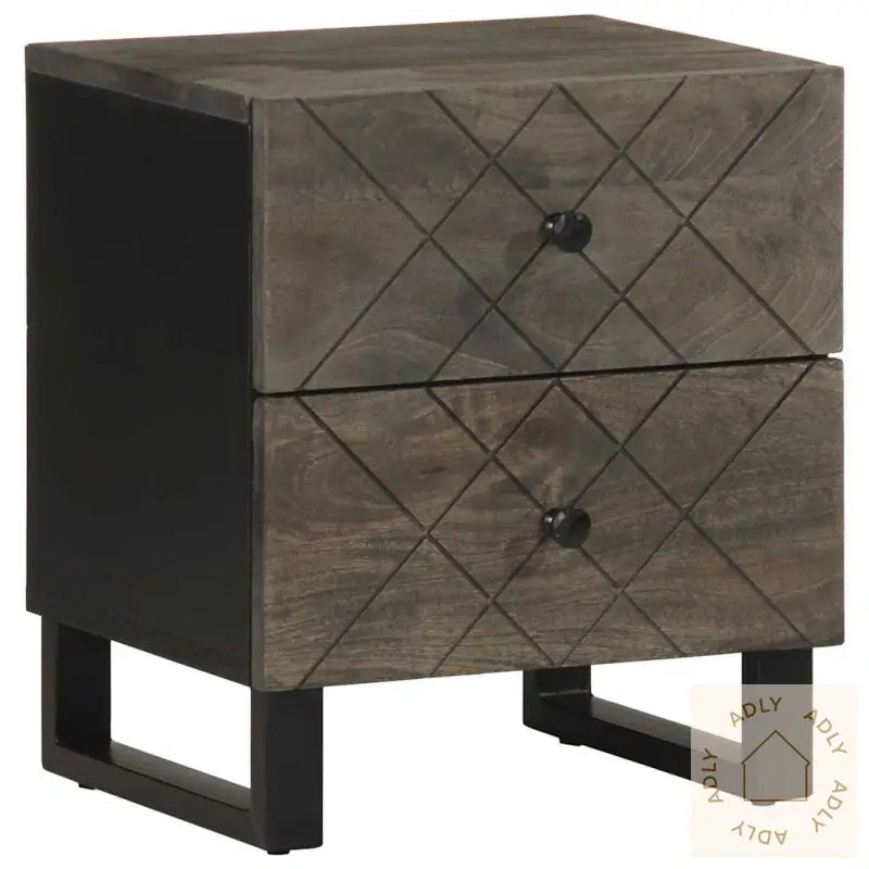 Nattbord Svart 40X33X46 Cm Heltre Mango