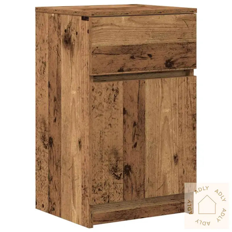 Nattbord Gammelt Tre 39X35X65 Cm Konstruert Tre