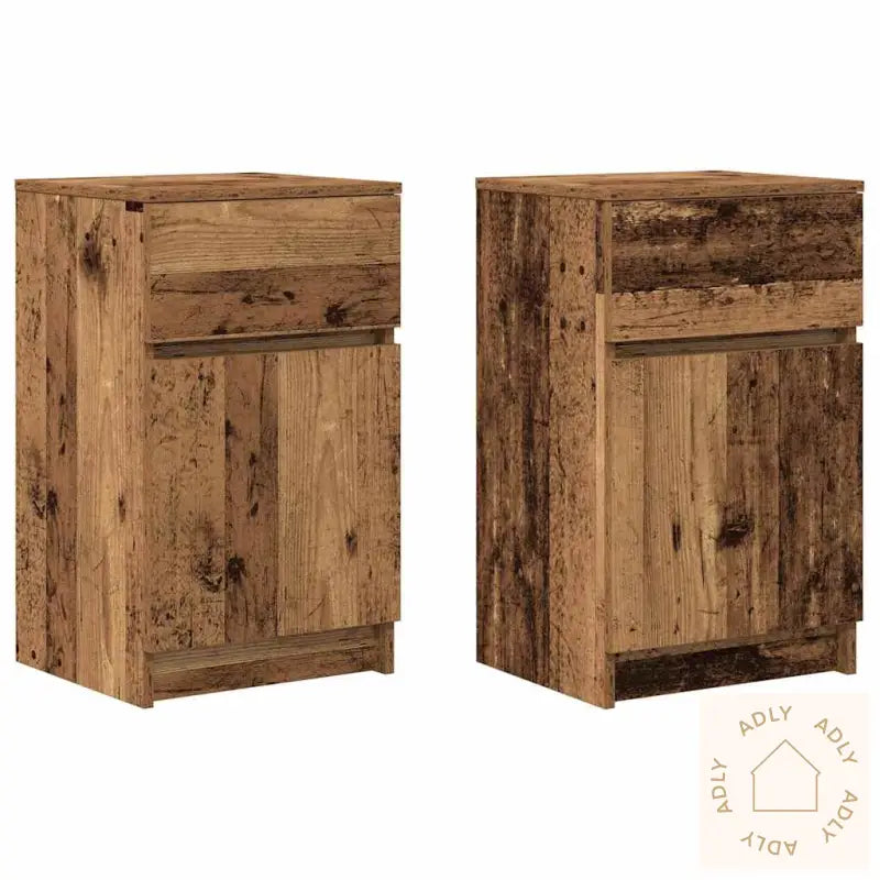 Nattbord 2 Stk Gammelt Tre 39X35X65 Cm Konstruert Tre