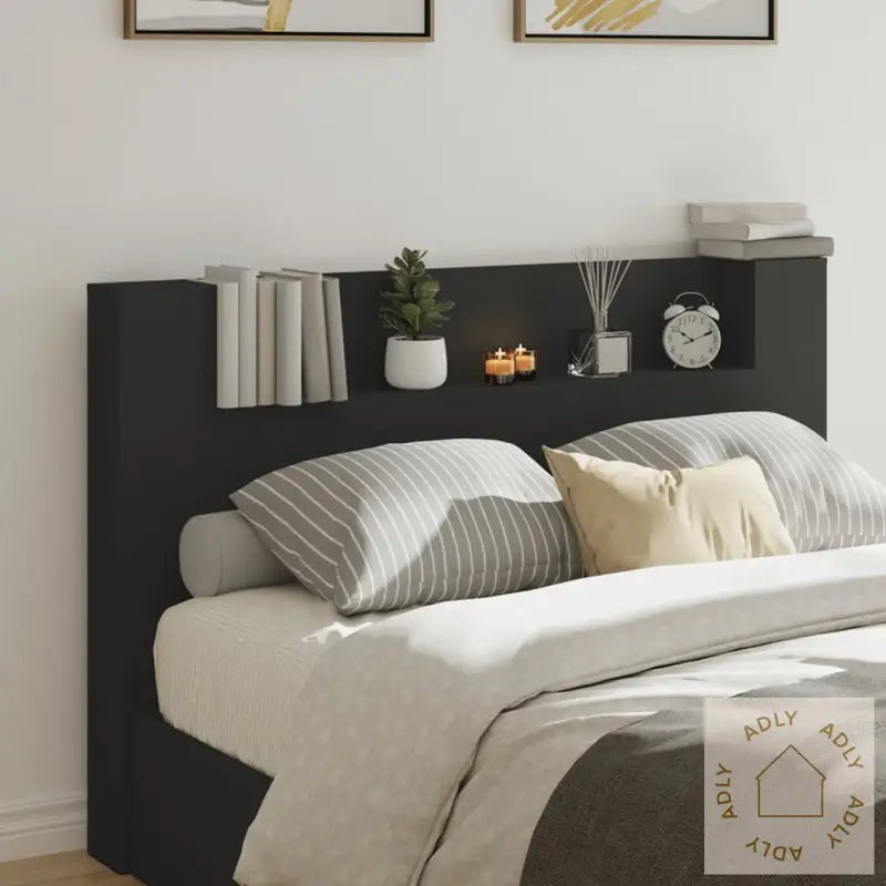 Hodegavl Skap Med Led Svart 160X16,5X103,5 Cm