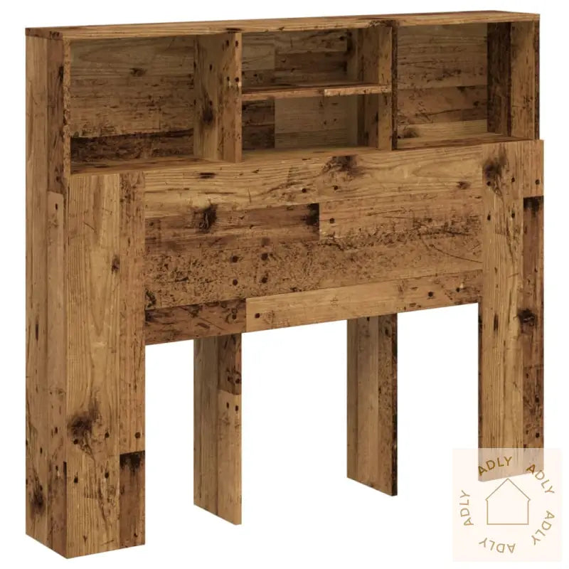 Hodegavl Med Hylle Gammelt Tre 120X19X103,5 Cm Konstruert Tre