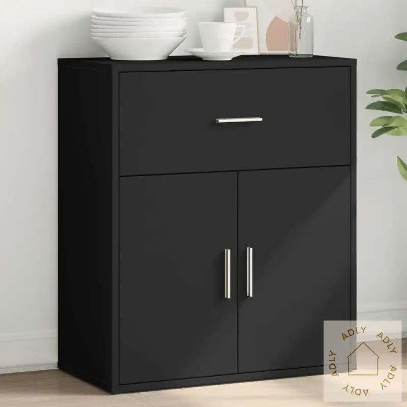 Skjenk Svart 60X31X70 Cm Konstruert Tre