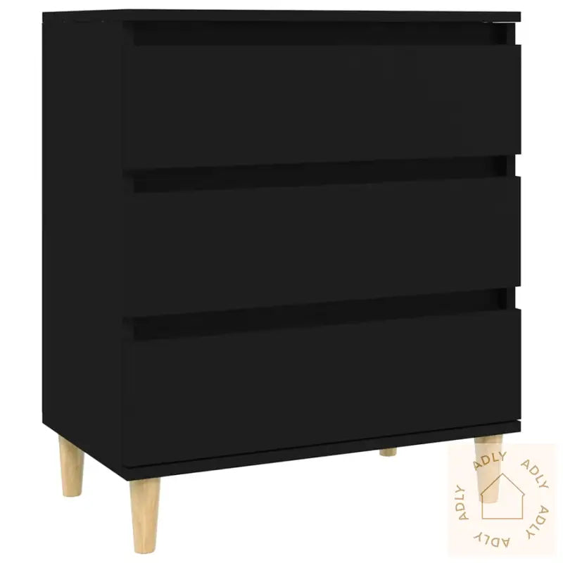 Skjenk Svart 60X35X70 Cm Konstruert Tre