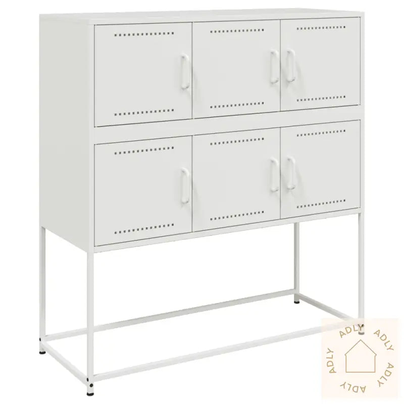 Skjenk Hvit 100,5X39X107 Cm Stål