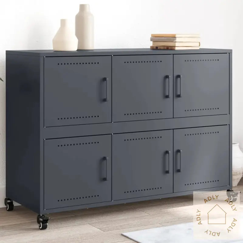 Skjenk Antrasitt 100,5X39X72 Cm Stål