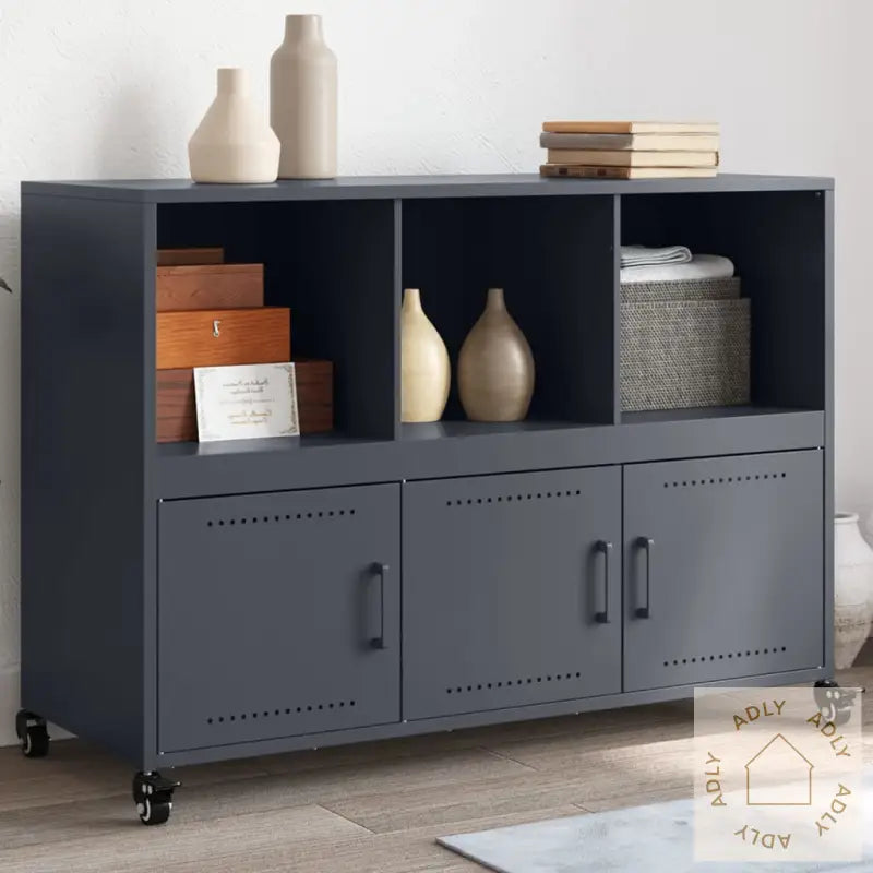 Skjenk Antrasitt 100,5X39X72 Cm Stål