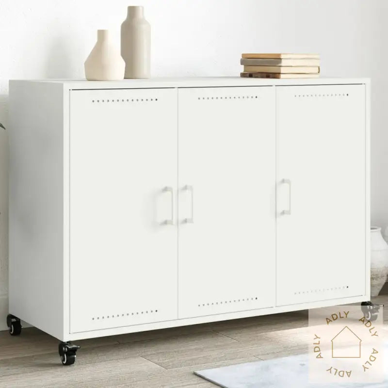 Skjenk Hvit 100,5X39X72 Cm Stål