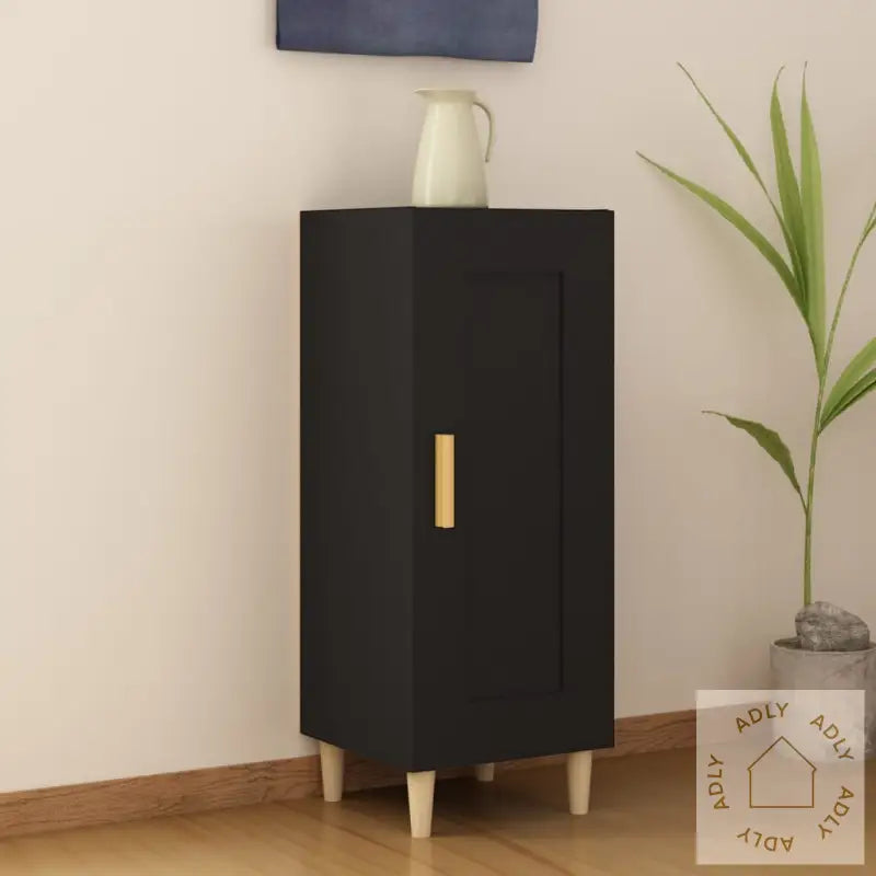 Skjenk Svart 34,5X34X90 Cm Konstruert Tre