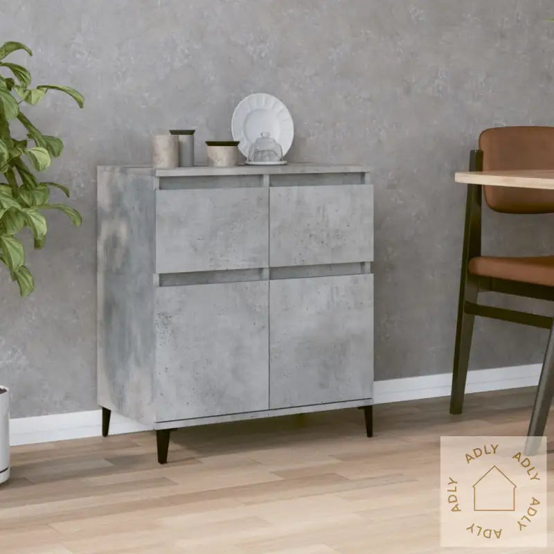Skjenk Betonggrå 60X35X70 Cm Konstruert Tre