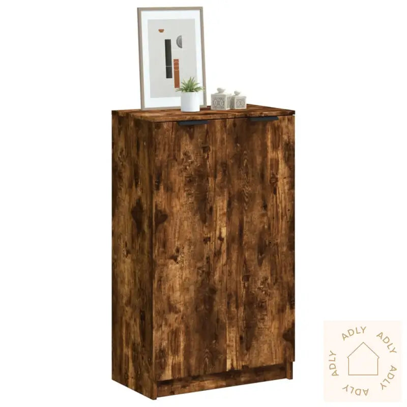 Skoskap Røkt Eik 59X35X100 Cm Konstruert Tre
