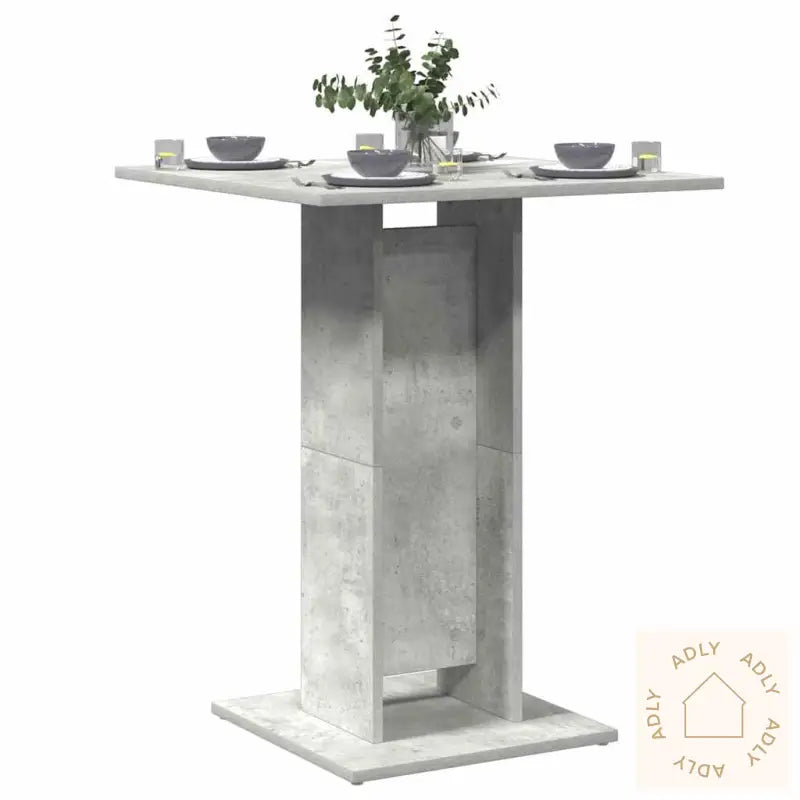Bistrobord Betonggrå 60X60X75 Cm Konstruert Tre