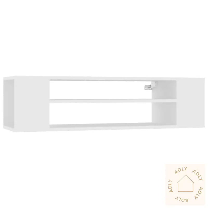 Hengende Tv-Benk Hvit 100X30X26,5 Cm Konstruert Tre