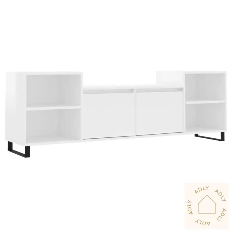 Tv-Benk Høyglans Hvit 160X35X55 Cm Konstruert Tre