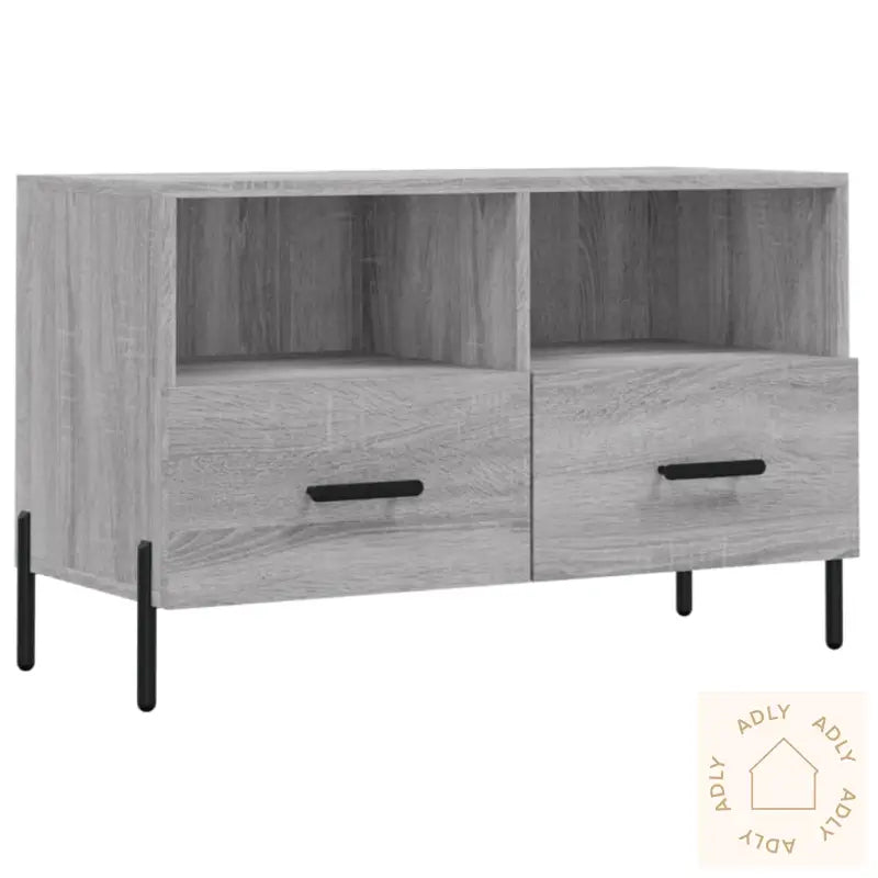 Tv-Benk Grå Sonoma 80X36X50 Cm Konstruert Tre