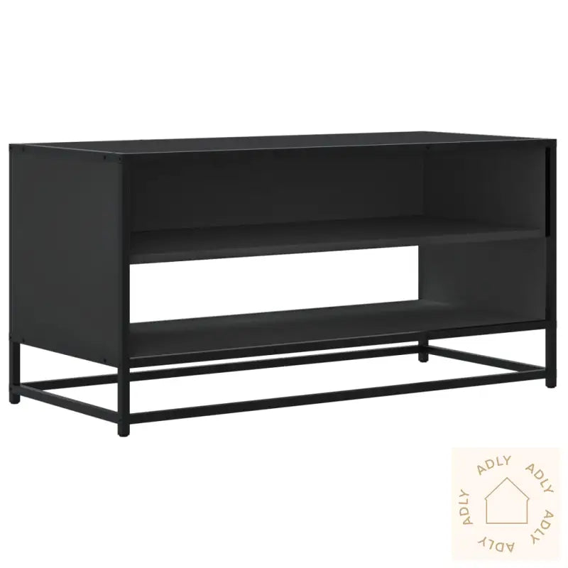 Tv-Benk Svart 91X40X46 Cm Konstruert Tre Og Metall