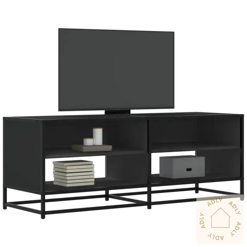 Tv-Benk Svart 120,5X40X46 Cm Konstruert Tre Og Metall