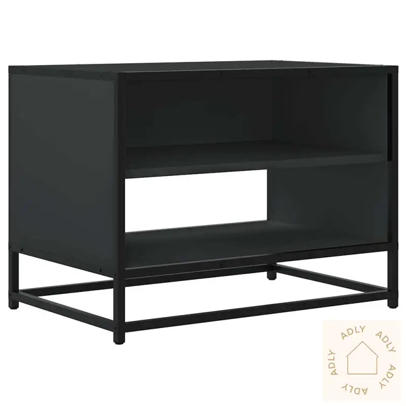 Tv-Benk Svart 61X40X46 Cm Konstruert Tre Og Metall