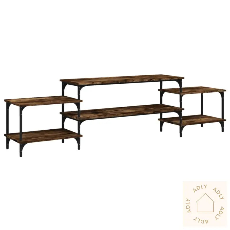 Tv-Benk Røkt Eik 197X35X52 Cm Konstruert Tre