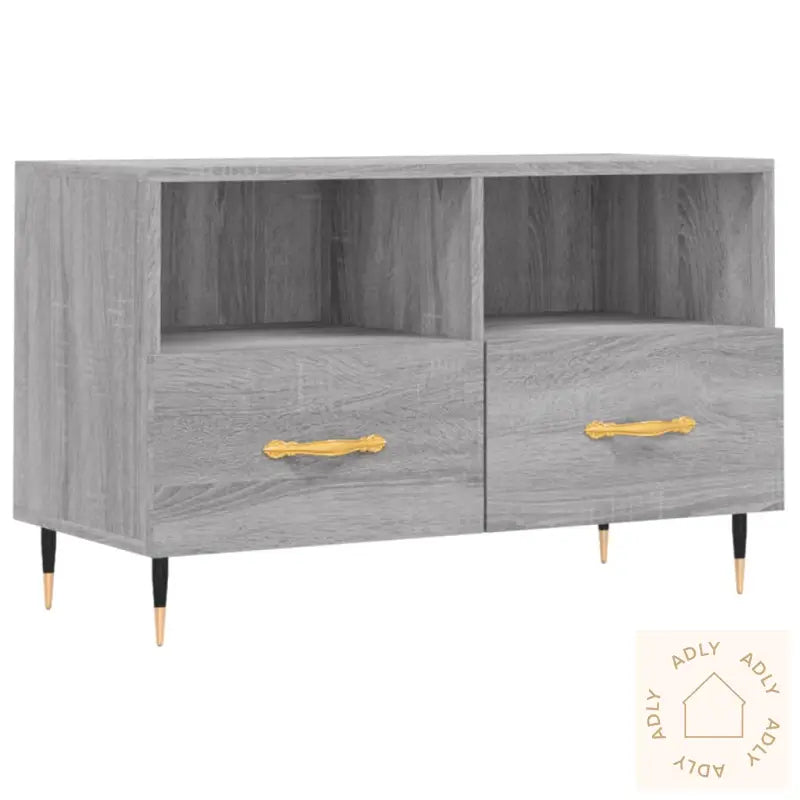Tv-Benk Grå Sonoma 80X36X50 Cm Konstruert Tre