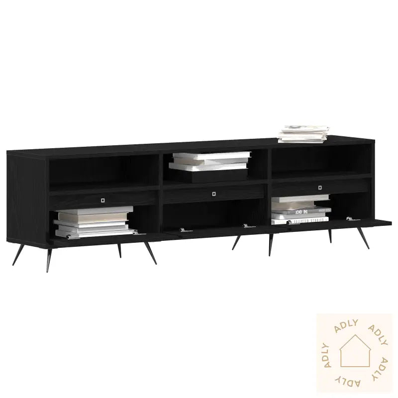 Tv-Benk Svart 150X30X44,5 Cm Konstruert Tre