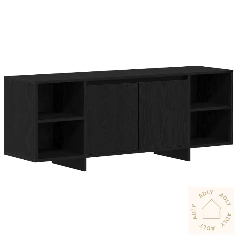 Tv-Benk - Svart Eike - 120X30X40.5 Cm - Laget Av Konstruert Tre