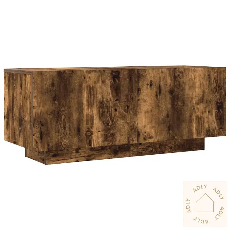 Tv-Benk Røkt Eik 100X35X40 Cm Konstruert Tre