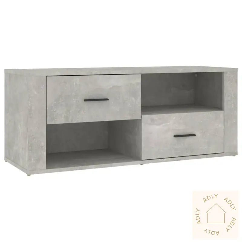 Tv-Benk Betonggrå 100X35X40 Cm Konstruert Tre