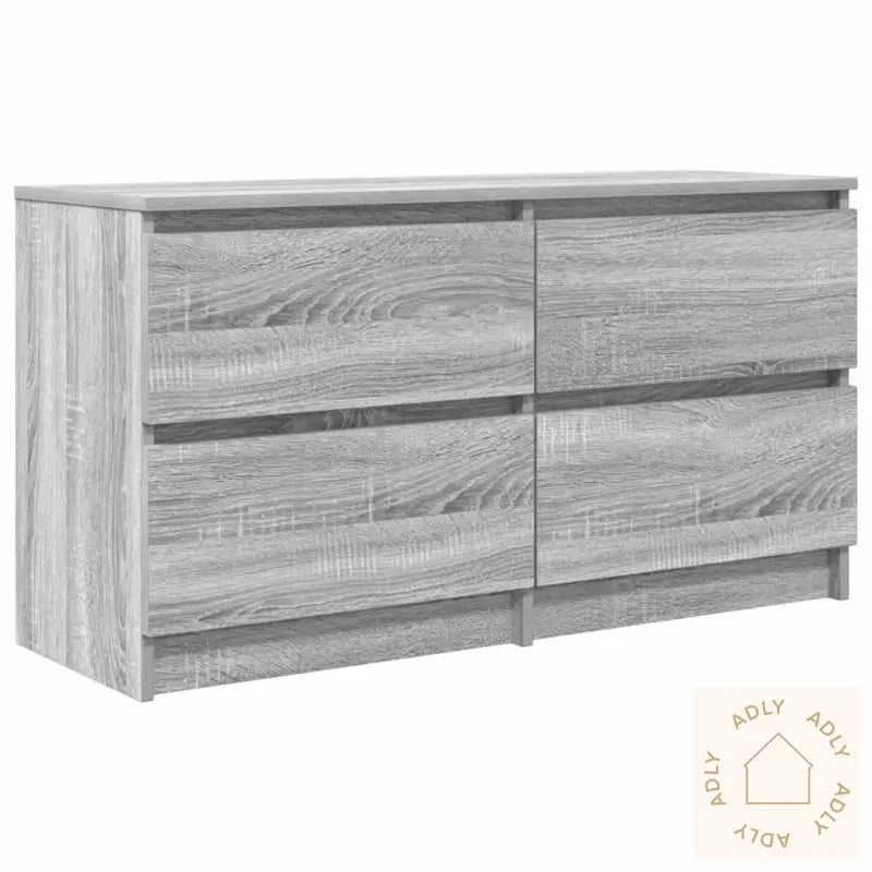 Tv-Benk Grå Sonoma 100X35X54 Cm Konstruert Tre