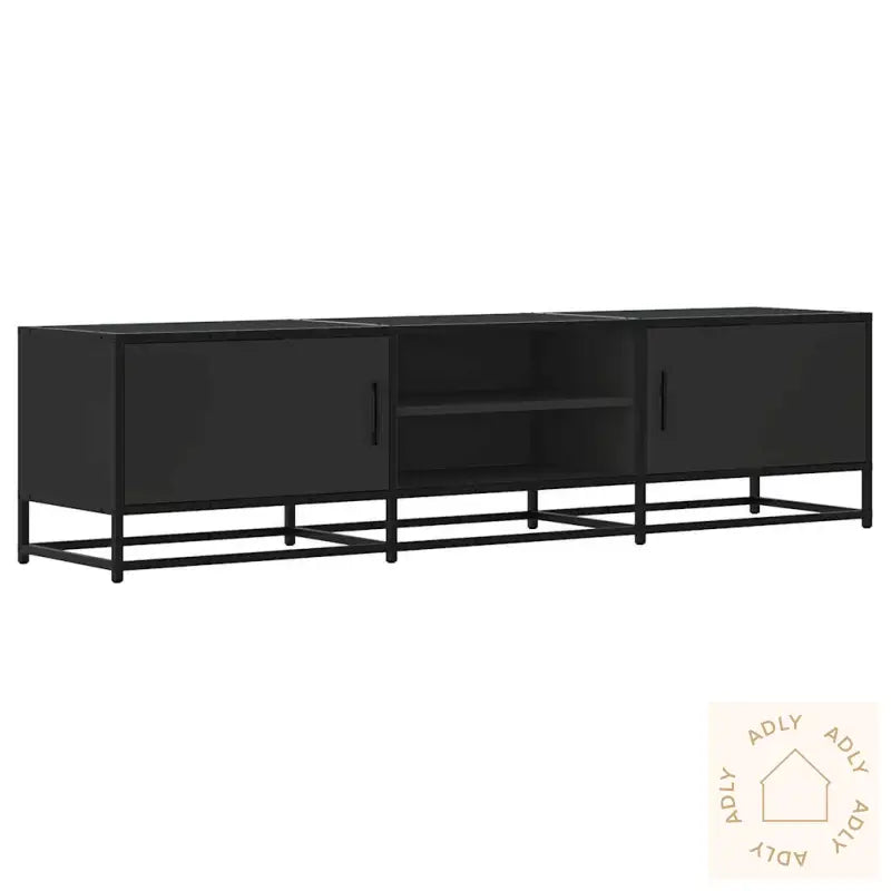 Tv-Benk Svart 160X35X41 Cm Konstruert Tre Og Metall