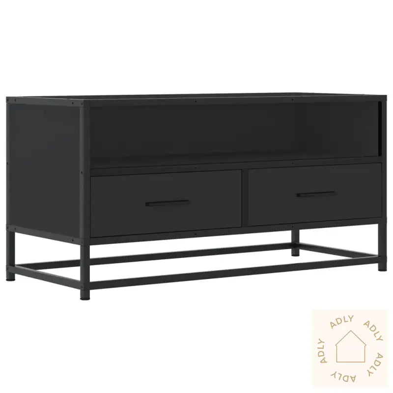 Tv-Benk Svart 80X34,5X40 Cm Konstruert Tre Og Metall