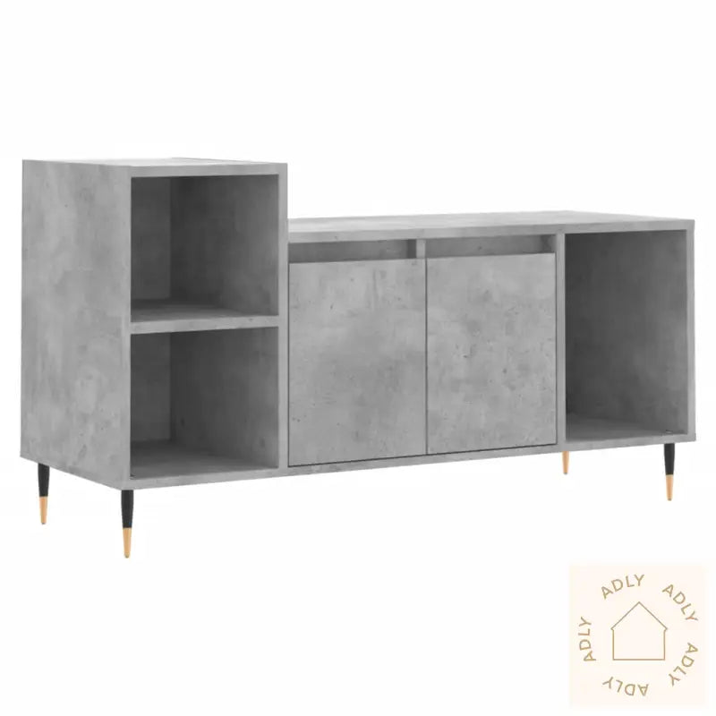 Tv-Benk Betonggrå 100X35X55 Cm Konstruert Tre