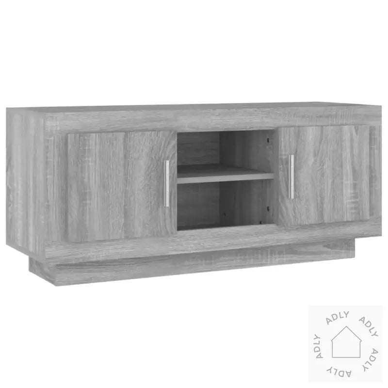 Tv-Benk Grå Sonoma 102X35X45 Cm Konstruert Tre