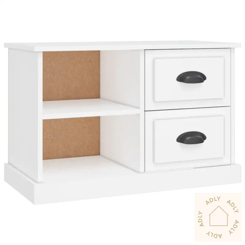 Tv-Benk Hvit 73X35,5X47,5 Cm Konstruert Tre