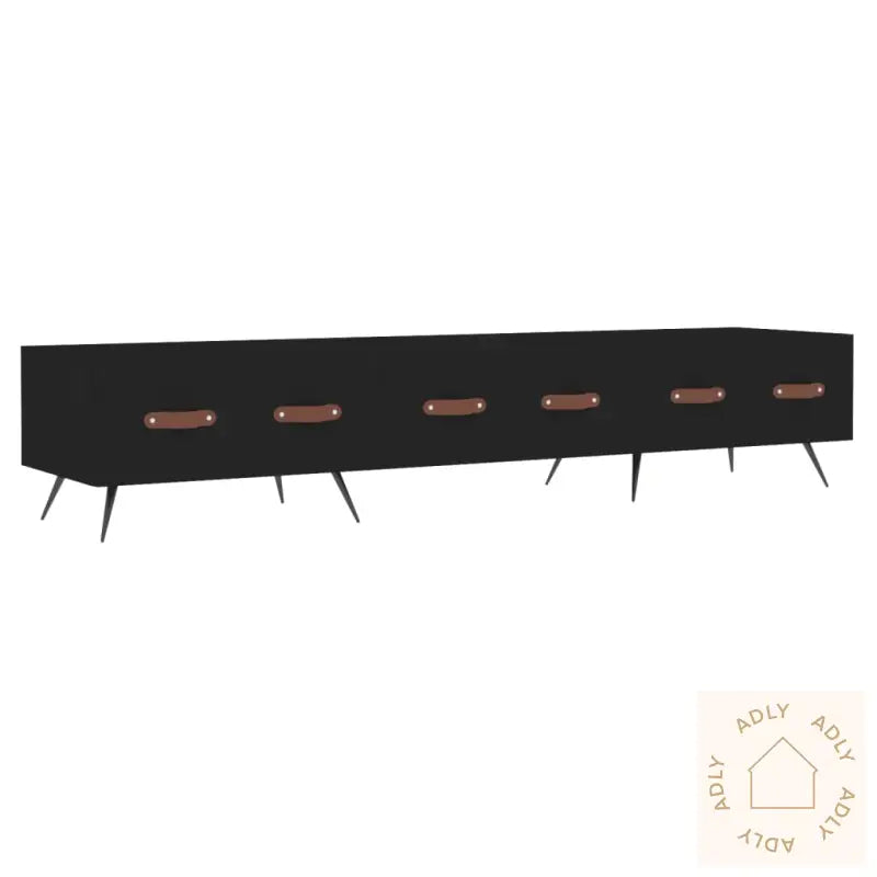 Tv-Benk Svart 150X36X30 Cm Konstruert Tre