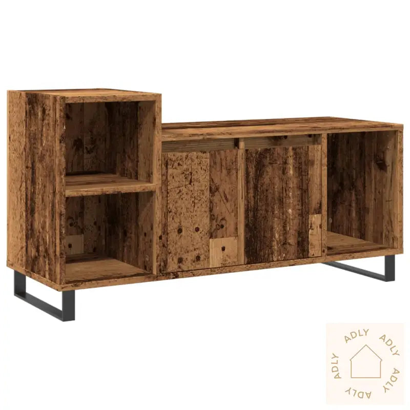 Tv-Benk Gammelt Tre 100X35X55 Cm Konstruert Tre