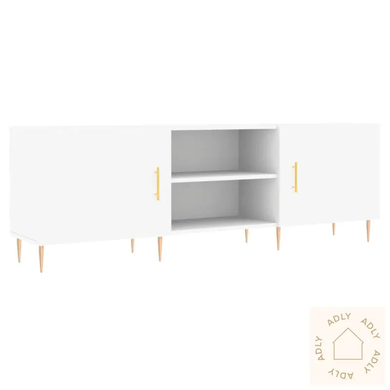 Tv-Benk Hvit 150X30X50 Cm Konstruert Tre