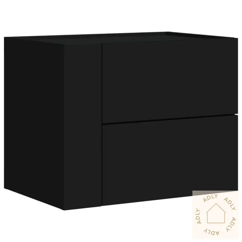 Veggmontert Nattbord Svart 45X30X35 Cm