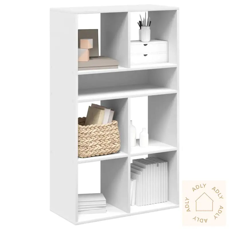 Bokhylle Hvit 66X31X112 Cm Konstruert Tre